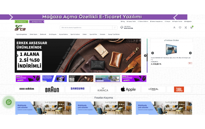Mağaza Açma Özellikli Full E-Ticaret Yazılımı